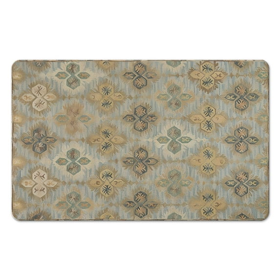 Dress Up Your Floor with Our 20x32 inch Non-Slip Modern Floral Area Rug - Vintage, Colorful - Distressed Throw Carpet Adds Flair to Living Room, Bathroom Decor