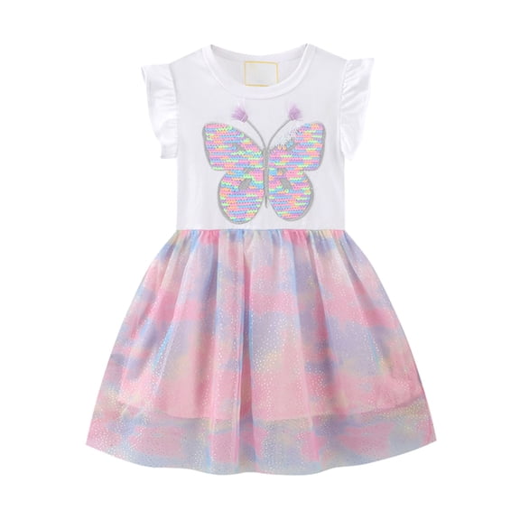 Dress For Toddler Girls Summer Girls Clothes Sleeveless Round Neck Cute Tutu Skirt Dress Sets Pink,18-24 Months