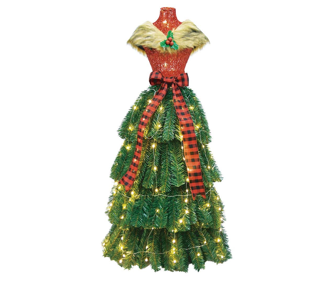 christmas tree dress mannequin