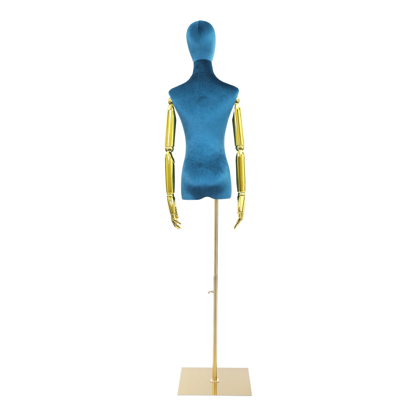 Dress Form Female Mannequin with Adjustable Arms and Square Base