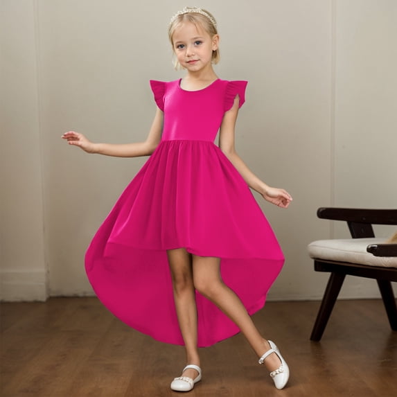 Dress Girls Cartoon Birthday Girl Dress Teen Rainbow Dress 16-17 Years