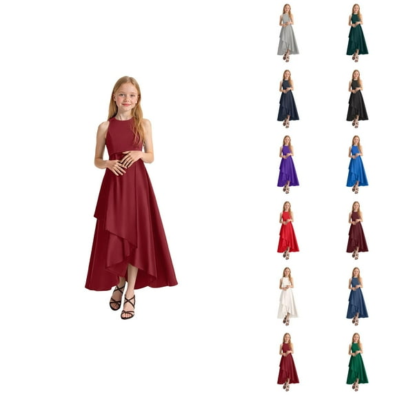 Dress for Girls Formal Dresses for Girls Girls Formal Dresses Party Gown For Recital Performance Pageant Elegant Sleeveless Summer Dress For Kids Toddler To Teen