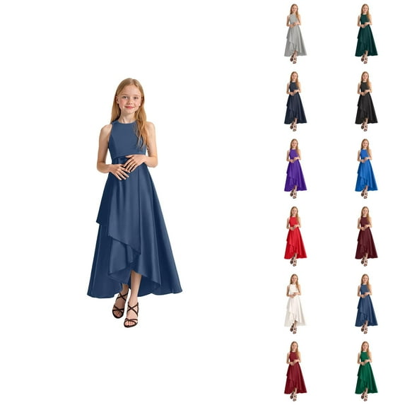 Dress for Girls Formal Dresses for Girls Girls Formal Dresses Party Gown For Recital Performance Pageant Elegant Sleeveless Summer Dress For Kids Toddler To Teen