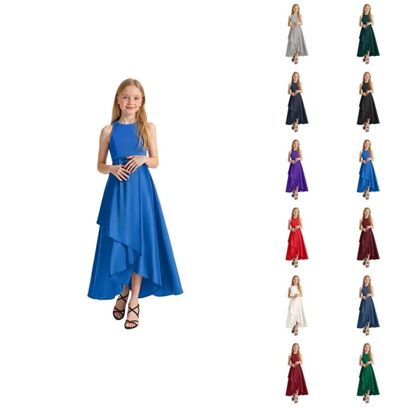 Dress for Girls Formal Dresses for Girls Girls Formal Dresses Party Gown For Recital Performance Pageant Elegant Sleeveless Summer Dress For Kids Toddler To Teen