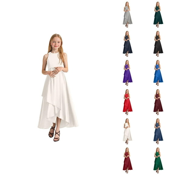 Dress for Girls Formal Dresses for Girls Girls Formal Dresses Party Gown For Recital Performance Pageant Elegant Sleeveless Summer Dress For Kids Toddler To Teen