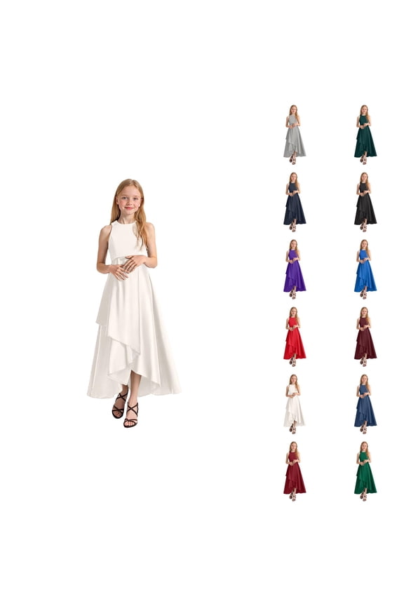 Dress for Girls Formal Dresses for Girls Girls Formal Dresses Party Gown For Recital Performance Pageant Elegant Sleeveless Summer Dress For Kids Toddler To Teen