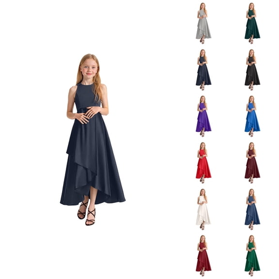 Dress for Girls Formal Dresses for Girls Girls Formal Dresses Party Gown For Recital Performance Pageant Elegant Sleeveless Summer Dress For Kids Toddler To Teen