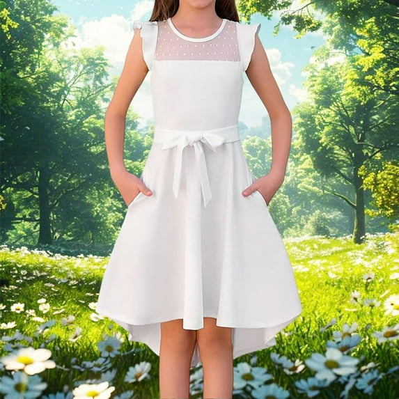 Dress Girls Summer Birthday Dress for Girls Kids Princess Dresses for Girls 7-8 Years