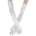 thumbnail image 1 of Dress Gloves for Women Stretch Knit Soft Material Smooth Evening Performance Wedding Gloves Solid Color Long Gloves 1 Pair of Gloves Under $6, 1 of 2