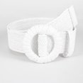 thumbnail image 1 of Dress Handmade Woven Wide PP Grass Pin Buckle Belts Skirt Accessories Girdle Waistband Waist Belt WHITE, 1 of 6