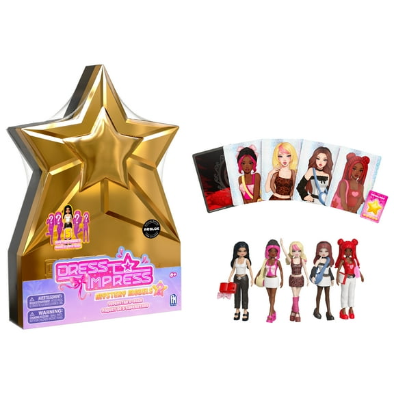Dress To Impress Mystery Models Superstar 5-pack Series 1 Star Storage Case Small Dolls Blind Box Collectible Set Includes DLC Code Officially Licensed Toys by PhatMojo