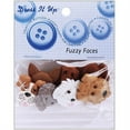 thumbnail image 1 of Dress It Up, ''Fuzzy Faces", Sewing Fastener Buttons, Multi Color, 7 Pcs., 1 of 6