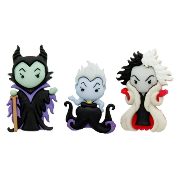 Dress It Up, Disney Villians, Craft & Sewing Fastener Buttons, Plastic, Multi Color, 3 Pcs.