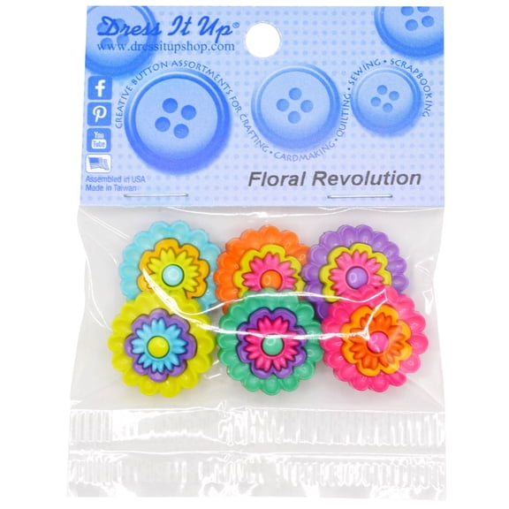 Dress It Up Embellishments-Floral Revolution