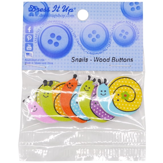 Dress It Up Embellishments-Snail Wood