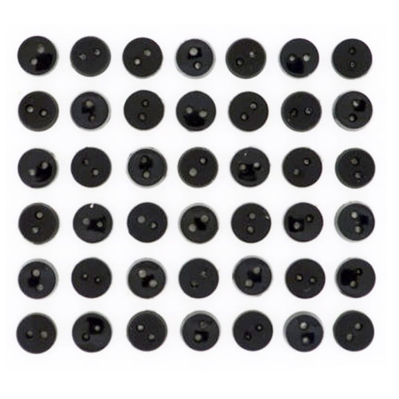 Dress It Up Embellishments-Tiny Round Buttons - Black