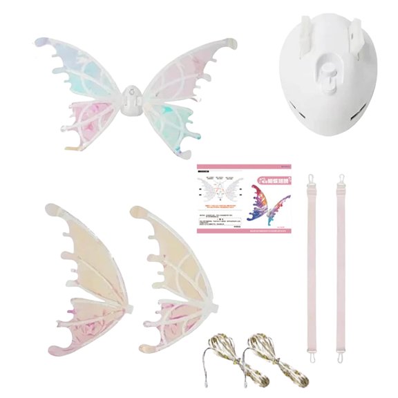 Dress Like Butterfly with Light up Fairy Wings for Dogs: Pet Glowing Wings Costume with LED Lights, Cosplay Puppy for Medium Large Dog Parade Photo Props