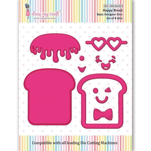 Dress My Craft Basic Designer Dies-Happy Bread