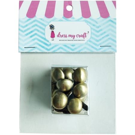 Dress My Craft Brads 12mm 20/Pkg-Antique Bronze