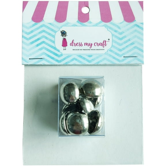 Dress My Craft Brads 15mm 10/Pkg-Chrome
