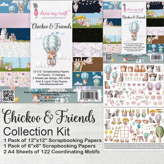 Dress My Craft Collection Kit-Chickoo & Friends