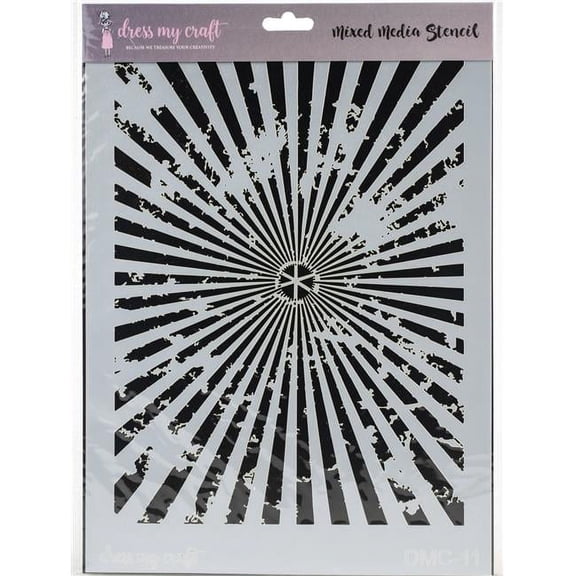 Dress My Craft DMC11 Stencil A4 - Sun Rays