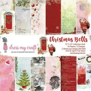 Dress My Craft DMCP2410 12 x 12 in. Christmas Bells Paper Pad
