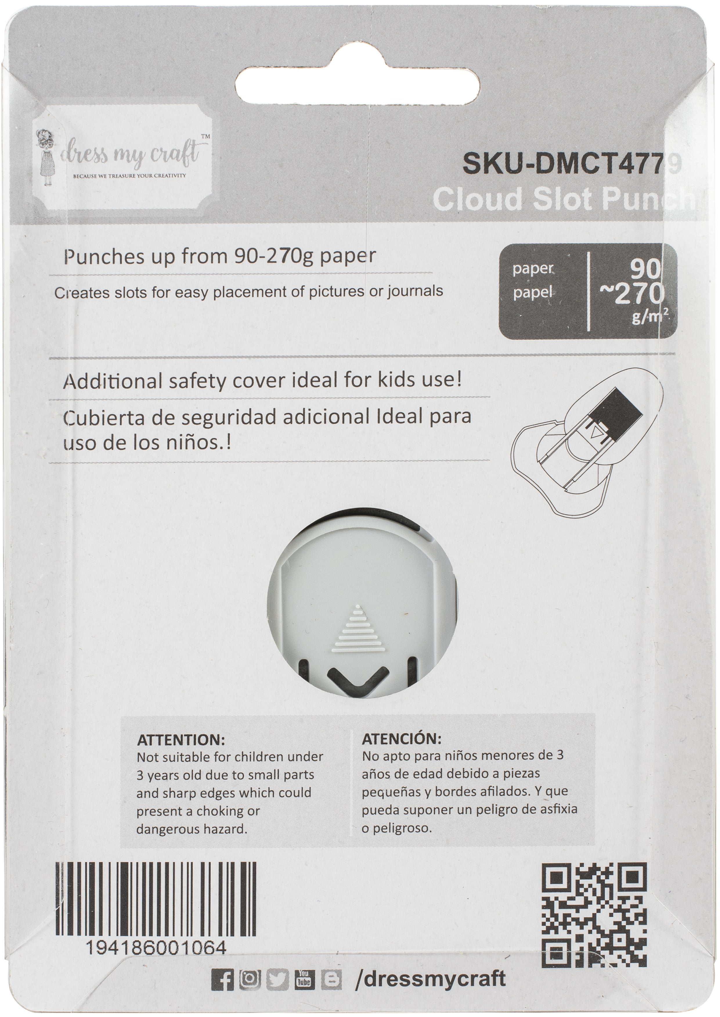 Dress My Craft Paper Punch-Cloud Slot