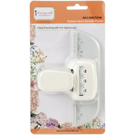 Dress My Craft Paper Punch-Dotted Heart Border Punch