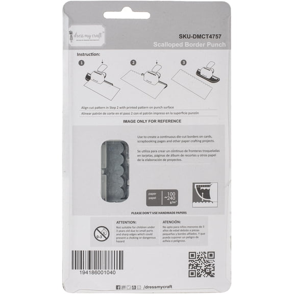 Dress My Craft Paper Punch -Scalloped Border Punch