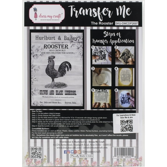 Dress My Craft The Rooster