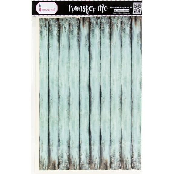 Dress My Craft Transfer Me Sheet 12.5"X18.5"-Wood Background #1