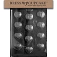 thumbnail image 1 of Dress My Cupcake DMCV003 Chocolate Candy Mold, Grooved Hearts, Valentine's Day, 1 of 1