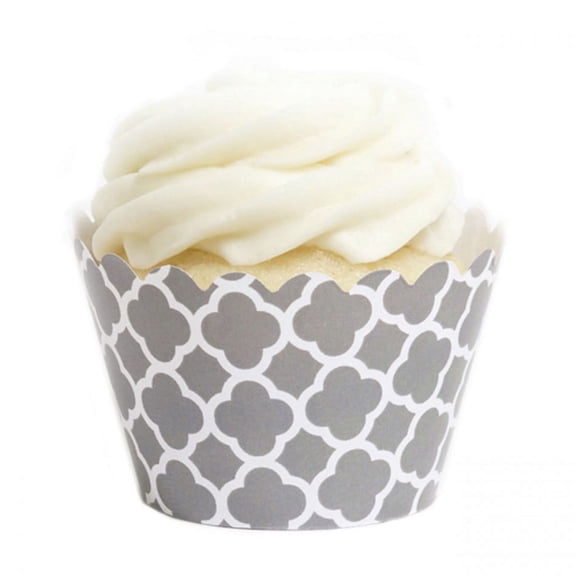 Dress My Cupcake Grey Spanish Tile Cupcake Wrappers, Set of 12