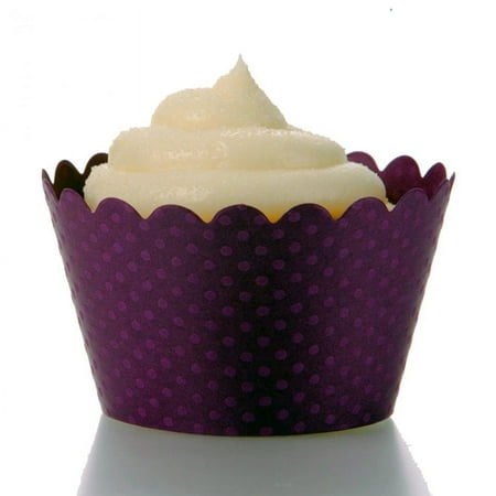 Dress My Cupcake Standard Royal Purple Cupcake Wrappers, Set of 100