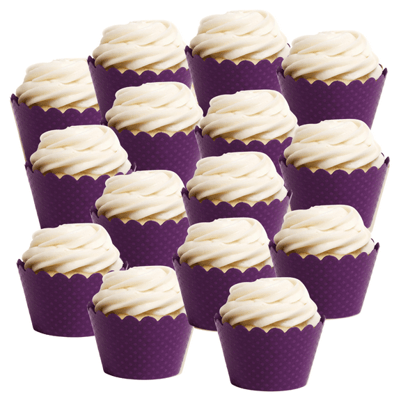 Dress My Cupcake Standard Royal Purple Cupcake Wrappers, Set of 50