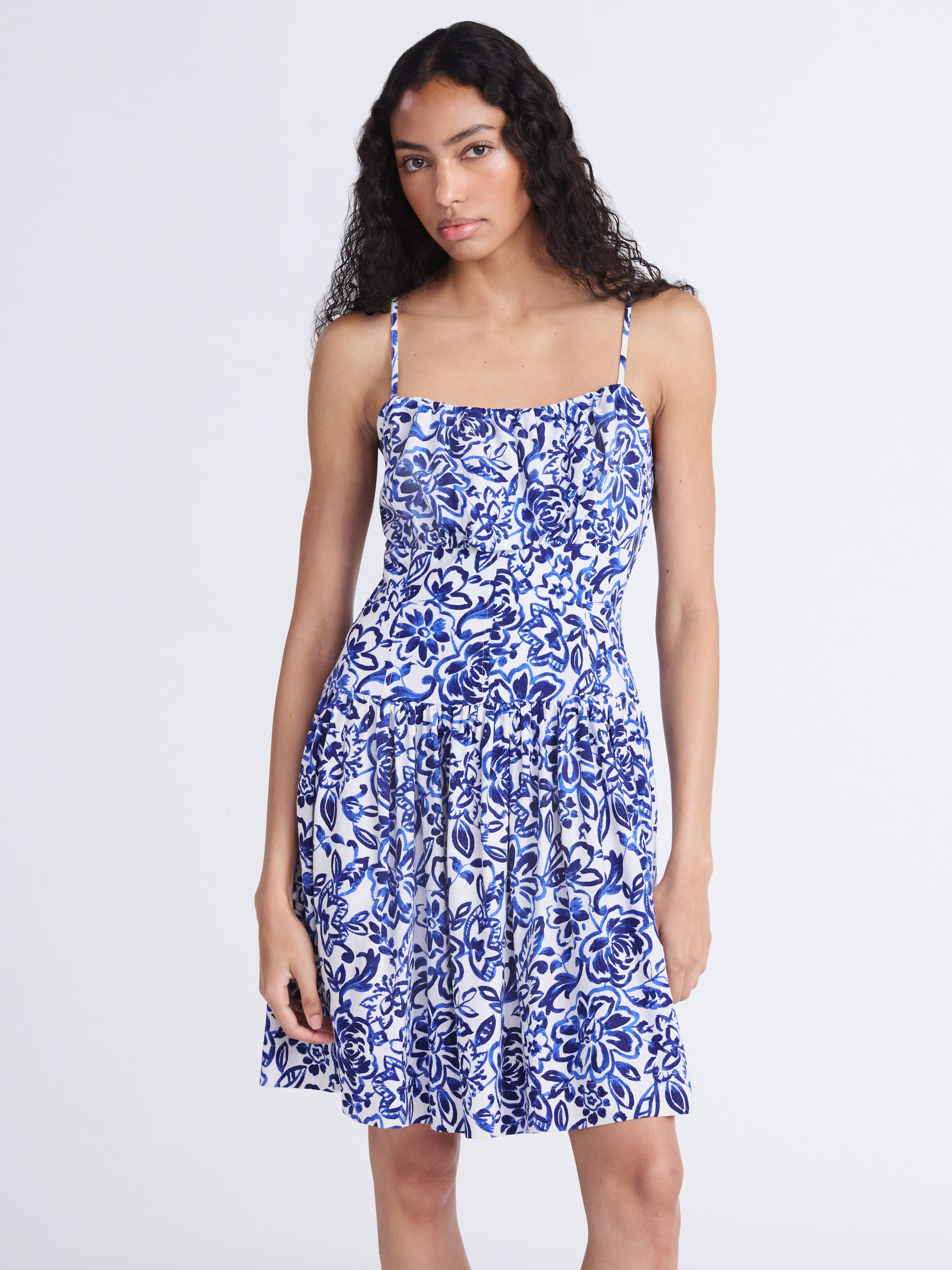 Free Assembly Women's Linen Mini Dress, Sizes XS-XXL