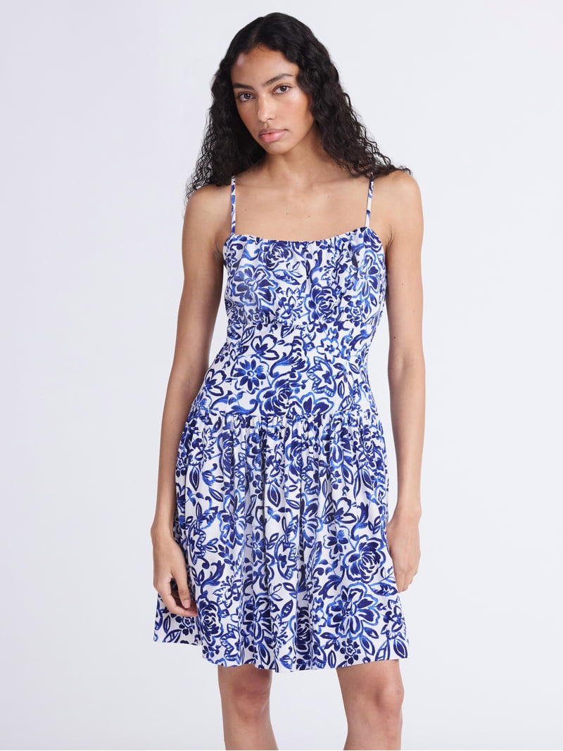 Free Assembly Women's Linen Mini Dress, Sizes XS-XXL - Walmart.com