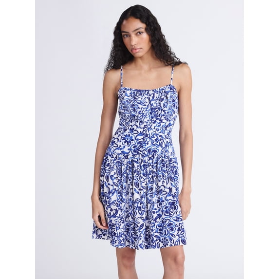Free Assembly Women's Linen Mini Dress, Sizes XS-XXL