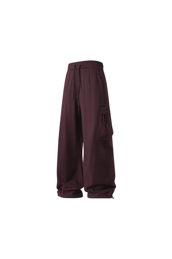 Dress Pants For Men, Men's Pants Relaxed Fit Stretch Cargo Pant Elastic Waistband Straight Leg Hiking Pants Casual Outdoor Joggers Wine XXXXL