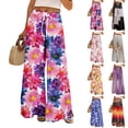 thumbnail image 1 of Dress Pants Women Petite High Waisted Wide Leg Summer Beach Vacation Pants Boho Lounge Casual Palazzo Trousers, 1 of 9