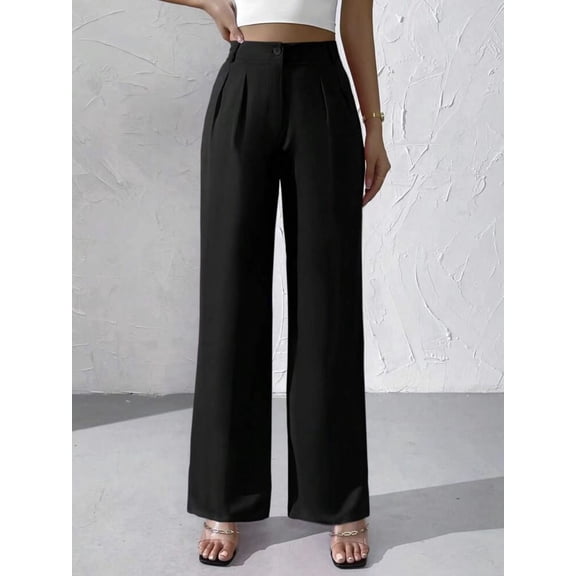 Dress Pants Women Wide Leg High Waisted Casual Business Office Work Suit Pant Flowy Lounge Palazzo Pants with Pockets