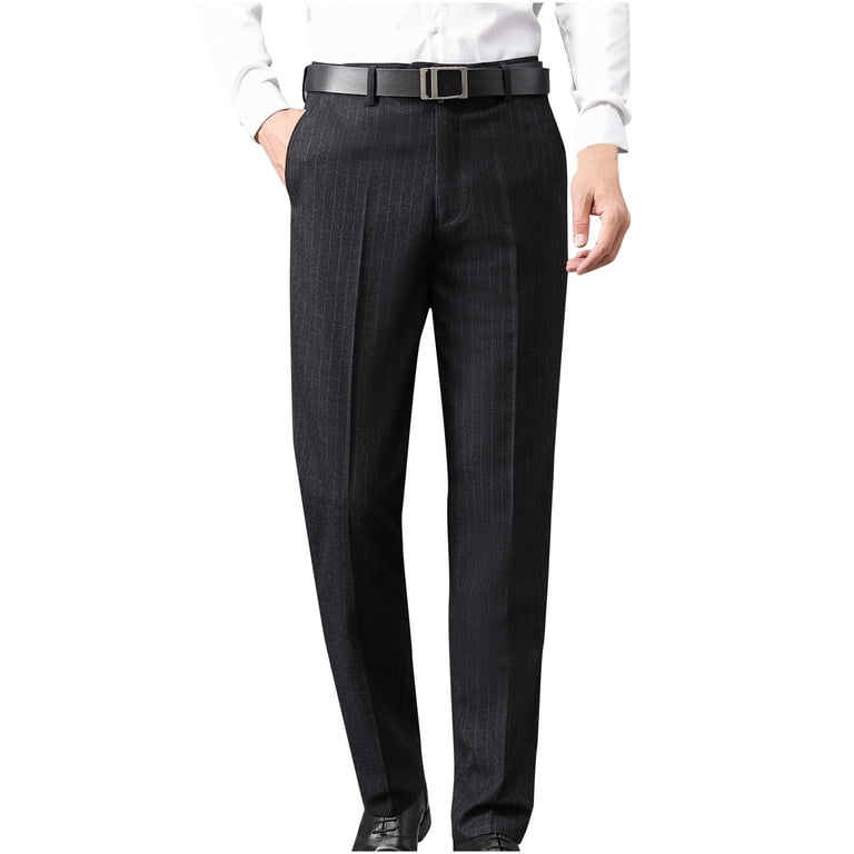 slim fit dress slacks Mens Self Sizer Pleated Pants main image 0