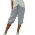 Dress Pants for Women, Women's Knee Length Short Pants Ladies Loose