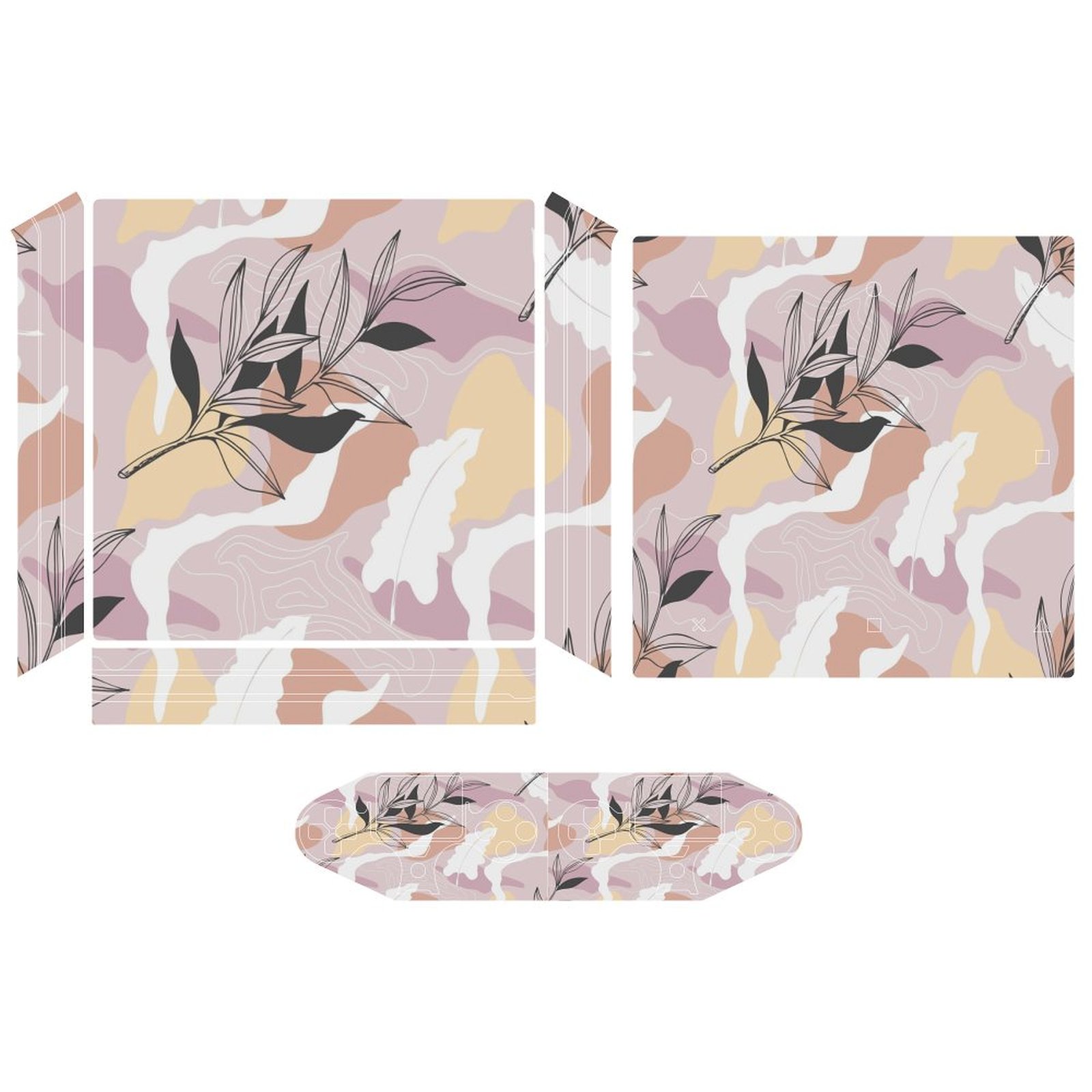 Dress Plant Pattern PS4 Pro/PS4 Slim Skin Sticker For Console And ...