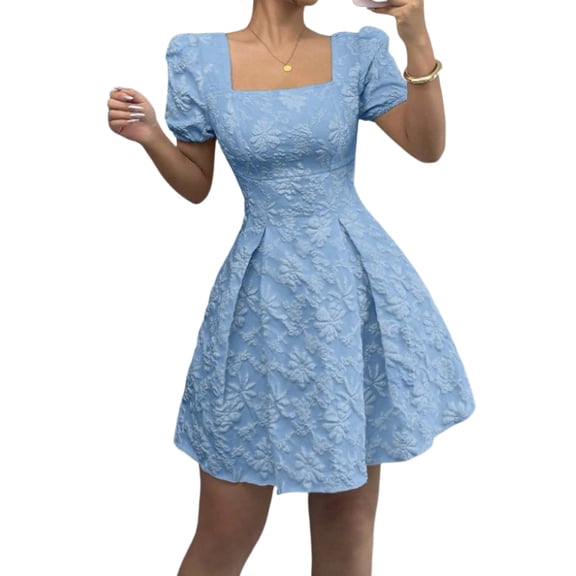 Dress Robe Femme Mini Vacation Fit Women Clothes Temperament Slim Maxi Dresses Female Chic Flowers Mini Women's Clothes Vestidos Elegantes