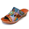 thumbnail image 1 of Dress Sandals Women, Plus Size Slides Women, Women Casual Slides, Women Vintage Retro Summer Casual Sandals Comfort Walking Footwear Lightweight Non Slip Daily Fashion Shoes, Orange 9.5, 1 of 4