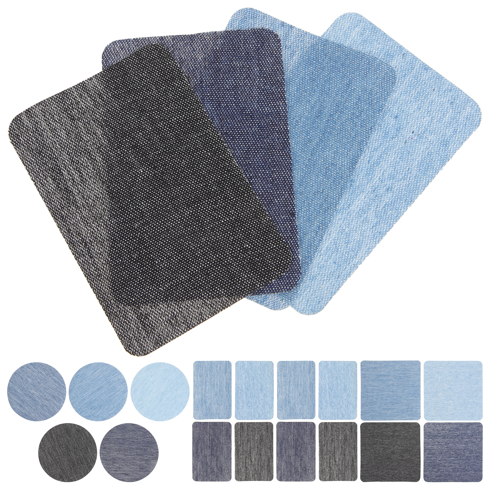 Dress Sewing Denim Patches on Clothes 30 Pcs Decor Jeans Adhesive Craft