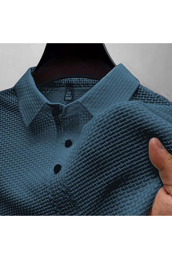 Dress Shirts For Men Formal Shirt Golf Shirt Dry Fit Mens Polo Shirts Short Sleeve Performance Golf Polos Blue XL