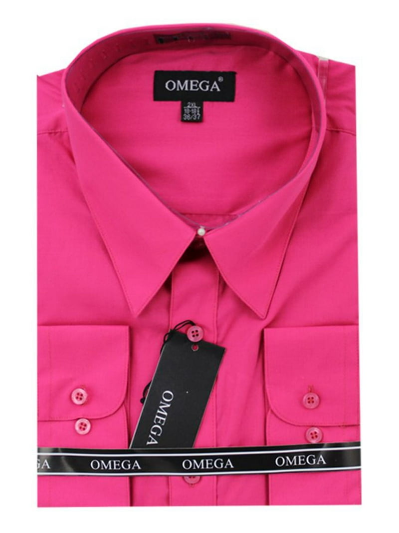 Dress Shirts - Long Sleeve - Hot Pink - S - Walmart.com
